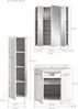 Badezimmer-Set >Ice< in Weiß / Weiß Hochglanz - 105x185x46cm (BxHxT) Bild 5