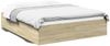 vidaXL Bettgestell Sonoma-Eiche 150x200 cm Holzwerkstoff 3281009 Bild 2