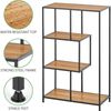 mDesign Bücherregal Aufbewahrung Regal Raumteiler 4 Ebenen Holz Metall Schwarz Bild 5