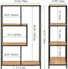 mDesign Bücherregal Aufbewahrung Regal Raumteiler 4 Ebenen Holz Metall Schwarz Bild 2