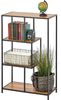 mDesign Bücherregal Aufbewahrung Regal Raumteiler 4 Ebenen Holz Metall Schwarz Bild 4