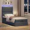 vidaXL Ottoman-Bett mit Matratze & LEDs Dunkelgrau 100x200 cm Stoff 3314066 Bild 3