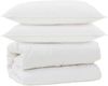 vidaXL Decke mit Kissen mit Kissen 3 pcs Weiß Mikrofaser 3378072 Bild 2