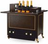 Casa Padrino Luxus Servierwagen Dunkelbraun / Messing 90,5 cm - Hotel Trolley Bild 2