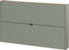 Hängeschuhschrank >GW-AMECA< Schuhkipper, Taupegrün/Navarra-Eiche-Dekor - 140x83x18cm (BxHxT) Bild 3