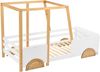 Etagenbett 90x200cm, mit Sofa, Regalen & 5-stufiger Leiter, Massivholz, weiß Bild 5