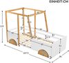 Etagenbett 90x200cm, mit Sofa, Regalen & 5-stufiger Leiter, Massivholz, weiß Bild 4