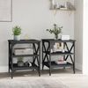 vidaXL Beistelltische 2 Stk. Schwarz 40x42x50 cm Holzwerkstoff 825773 Bild 3