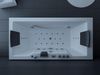 PureHaven Whirlpool 180x90 cm Heizung Reinigungsprogramm & Lichttherapie Wasserfall Bluetooth-fähiges Soundsystem Bild 5