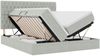 vidaXL Bett mit LED-Lichtleisten Hellgrau 200 x 200 cm Samt 3372899 Bild 2