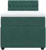 vidaXL Boxspringbett mit Matratze Dunkelgrün 90x200 cm Samt 3287647 Bild 4