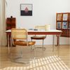 REDOM Esszimmerstuhl Rattan Seiten Akzentstühle mit Chrombeinen (Moderne Mid-Century Breuer Design Stühle, Gepolsterte Esszimmer, 2 St) Bild 3