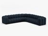 Micadoni symmetrisches Ecksofa Lupine 5-Sitzer Boucle Baloo Dunkelblau Bild 2