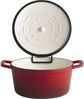 APS 5 Stars Kochtopf mit Deckel, Höhe: 115 mm, ø: 250 mm rot/creamy Bild 2