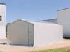 Zelthalle 6x12 m Lagerzelt Industriezelt 4m Seitenhöhe PVC Plane 850 N mit Oberlicht grau 100% wasserdicht mit Hochziehtor Bild 2