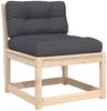 vidaXL 5-tlg. Garten-Sofagarnitur mit Kissen Massivholz Kiefer 3216975 Bild 3
