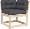 vidaXL 5-tlg. Garten-Sofagarnitur mit Kissen Massivholz Kiefer 3216975 Bild 4