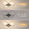 ZMH LED Deckenleuchte 4 schwarz modern 32W 3000K Warmweiß Bild 4
