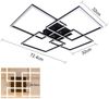 ZMH LED Deckenleuchte 4 schwarz modern 32W 3000K Warmweiß Bild 3