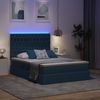 vidaXL Bett mit Stauraum und LED mit LED Blau 140 x 200 cm Polyester 3372488 Bild 5