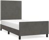 Bettgestell mit Kopfteil Samt Dunkelgrau 100x200 cm Bild 2