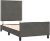 Bettgestell mit Kopfteil Samt Dunkelgrau 100x200 cm Bild 4