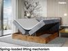 MEBLINI Boxspringbett LOFTY 7 140x220 cm mit Bettkasten - H4/Grau Samt Polsterbett - Doppelbett mit Topper & Taschenfederkern-Matratze Bild 4