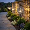 2x LED Solarleuchte, Glas, schwarz, silbergrau, Herz, H 82cm Bild 5