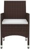 vidaXL 5-tlg. Garten-Essgruppe mit Auflagen Poly Rattan und Glas 3099675 Bild 4