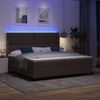 vidaXL LED Boxspringbett mit Matratze Dunkelbraun 200 x 200 cm Stoff 3343591 Bild 5