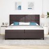 vidaXL LED Boxspringbett mit Matratze Dunkelbraun 200 x 200 cm Stoff 3343591 Bild 4