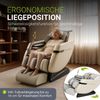 Juskys Massagesessel Naxos, mit LCD-Bedienfeld, Bluetooth, Airbags, Heizung, Rollenmassage, USB & Fußverlängerung, Fix-Point-Technologie - Weiß/Hellgrau Bild 5