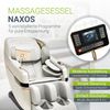 Juskys Massagesessel Naxos, mit LCD-Bedienfeld, Bluetooth, Airbags, Heizung, Rollenmassage, USB & Fußverlängerung, Fix-Point-Technologie - Weiß/Hellgrau Bild 2