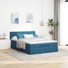vidaXL Ottoman-Bett mit Matratze & LEDs Dunkelblau 140x200 cm Samt 3312702 Bild 4