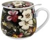 DUO ART GALLERY Fassbecher 430 ml BLACK mit Teesieb, New Bone China Porzellan Bild 2