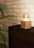 Eglo 43733 Tischleuchte PRESTWICK 2 Holz braun E27 1X40W L:9. 5cm B:9. 5cm H:9. 5cm mit Kabelschalter Bild 3