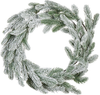 Schneebedeckter Weihnachtskranz LED ALBINI Grün 45 cm Bild 4