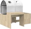 vidaXL Bett mit Tunnel 3 Stk. Artisian Eiche und Weiß Holzwerkstoff 3423521 Bild 3