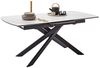 Kulissen-Esstisch >VANINO< ausziehbar 230cm, weiß marmoriert, Keramik - 180/230x76x90cm (BxHxT) Bild 3