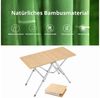 KingCamp Campingtisch Campingtisch Bamboo Duo Klapptisch, Camping Tisch Verstellbar Alu Bambus Bild 2