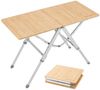 KingCamp Campingtisch Campingtisch Bamboo Duo Klapptisch, Camping Tisch Verstellbar Alu Bambus Bild 5