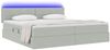 vidaXL Bett mit Stauraum und LED mit LED Hellgrau 200 x 200 cm Samt 3371415 Bild 3