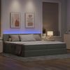 vidaXL Bett mit Stauraum und LED mit LED Hellgrau 200 x 200 cm Samt 3371415 Bild 5