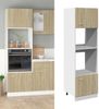 vidaXL Mikrowellenumbauschrank Lyon Sonoma-Eiche 60x57x207 cm Holzwerkstoff 849627 Bild 1