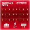 monzana Lichterkette, IP44, Warmweiß Schwarz, 400 LEDs Bild 3