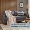 La Vida Sofaläufer Überwurf Tages-Decke in Champagner-Taupe - Oeko-TEX® Zertifiziert, 200x100 cm, Baumwollmischung bis 40 °C waschbar mit Fransen, Schutz für Sessel, Sofa & Bett… Bild 2