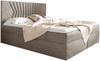 MEBLINI Boxspringbett BOTTI 120x200 cm mit Bettkasten – H4/Dunkelbeige Samt Polsterbett - Gepolstert Doppelbett mit Matratze und Topper - Polsterbett mit Stauraum - Bett mit Kopfteil – Stauraumbett Bild 2