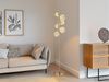 LED Stehleuchte VIRINA Gold mit fünf Kugeln aus K9 Kristallen, Höhe 155cm Bild 5