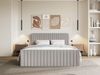 Selsey 'Saliano' Boxspringbett mit Bettkasten, Topper und Chenille-Bezug, Greige, 140x200 cm Bild 3