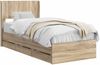 vidaXL Bettgestell mit Stauraum und Kopfteil Sonoma-Eiche 90 x 200 cm 3414509 Bild 2